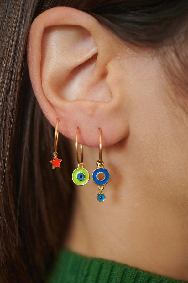 Ileana Makri Enamel Little Star Hoops