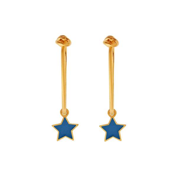 ileana makri Enamel Little Star Hoops