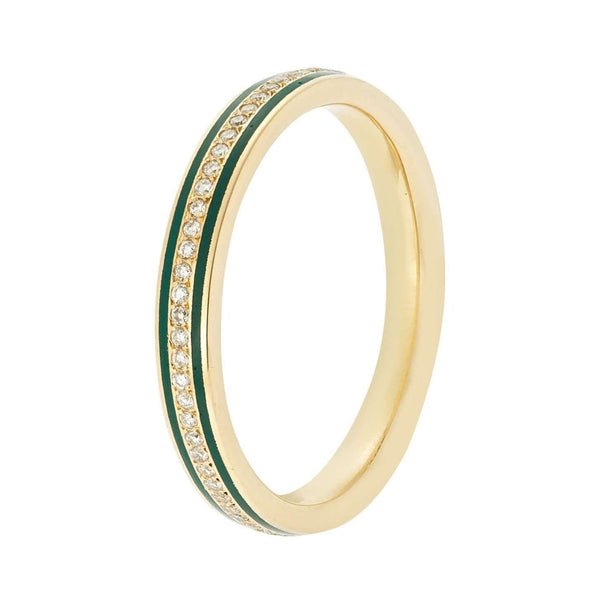 Ileana Makri Enamel Thread Band Y-D-Green