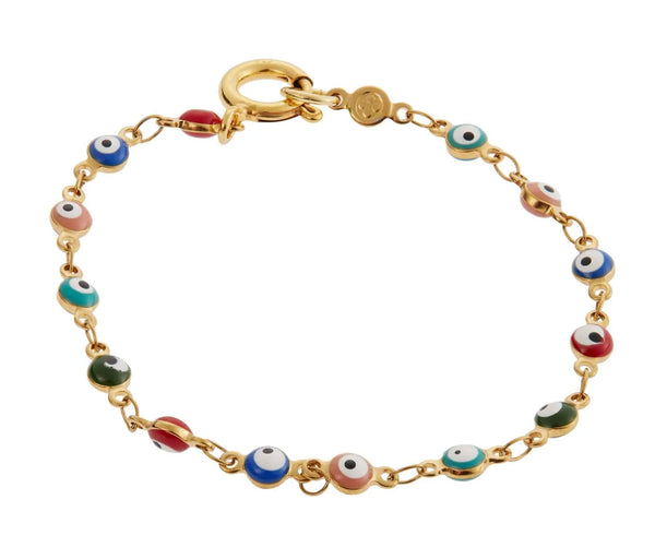 Ileana Makri Evil Eye Beaded Anklet Bracelet