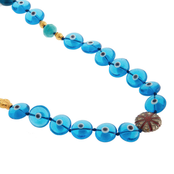 Ileana Makri Evil Eye Globetrotter Necklace (77cm)