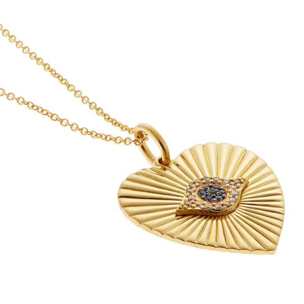 Ileana Makri Eye Glow Heart Pendant