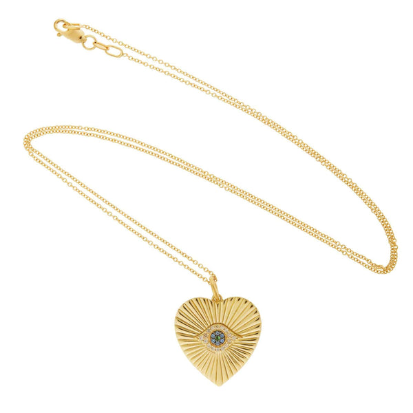 Ileana Makri Eye Glow Heart Pendant