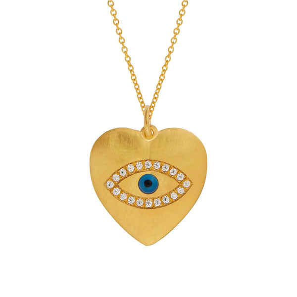 ileana makri Eye Heart Crystal Necklace