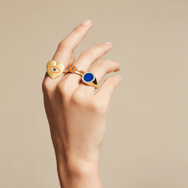 Ileana Makri Eye Heart Neon Ring