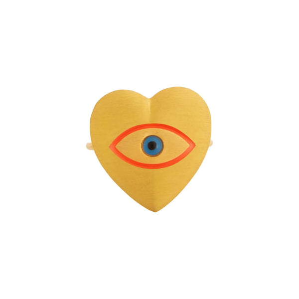 Ileana Makri Eye Heart Neon Ring