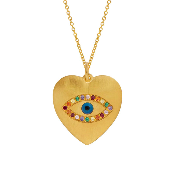 ileana makri Eye Heart Rainbow Necklace