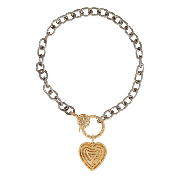 Ileana Makri Eye Love Diamond Lock Chain Bracelet
