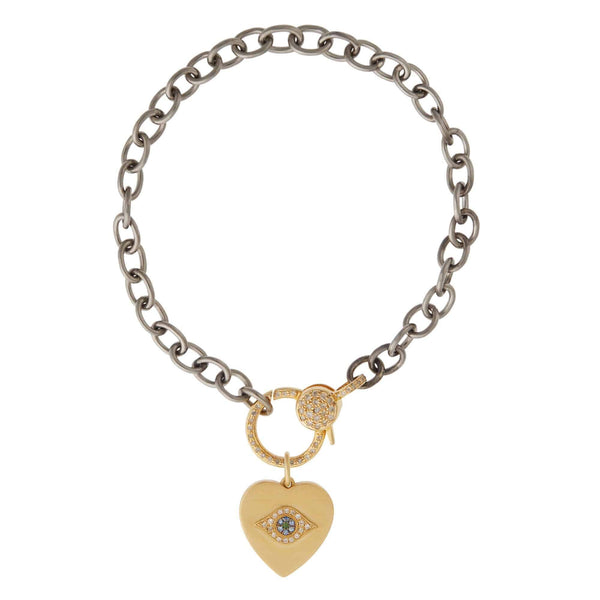 ileana makri Eye Love Diamond Lock Chain Bracelet