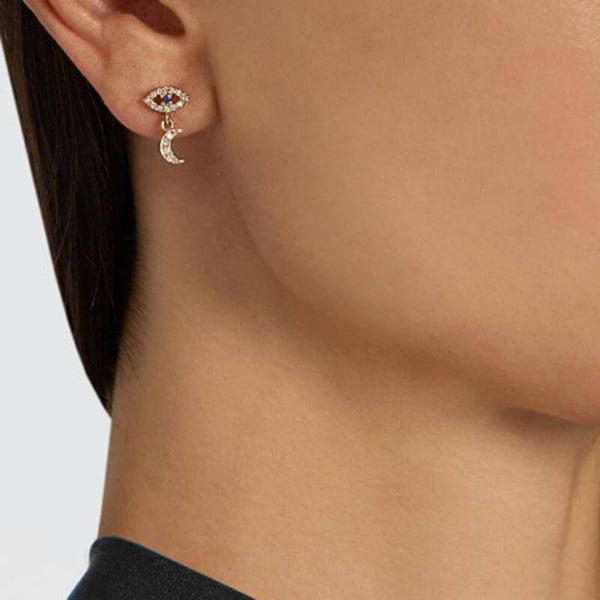 Ileana Makri Eye Moon Star Studs