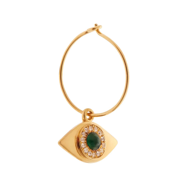 Ileana Makri Eye Sun Hoops Emerald