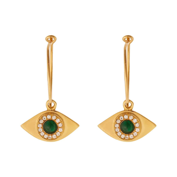 ileana makri Eye Sun Hoops Emerald