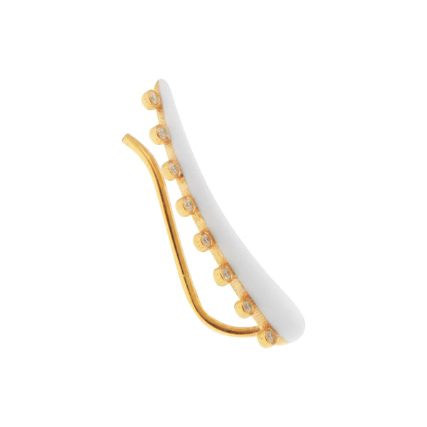 Ileana Makri Eyeliner Ear Cuff White