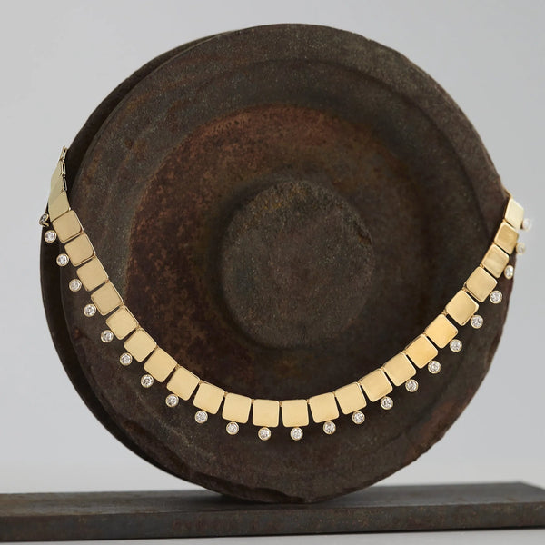 Ileana Makri Floating Diamond Large Tile Necklace