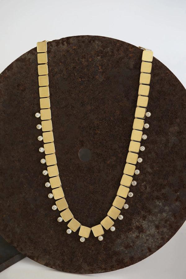 Ileana Makri Floating Diamond Large Tile Necklace