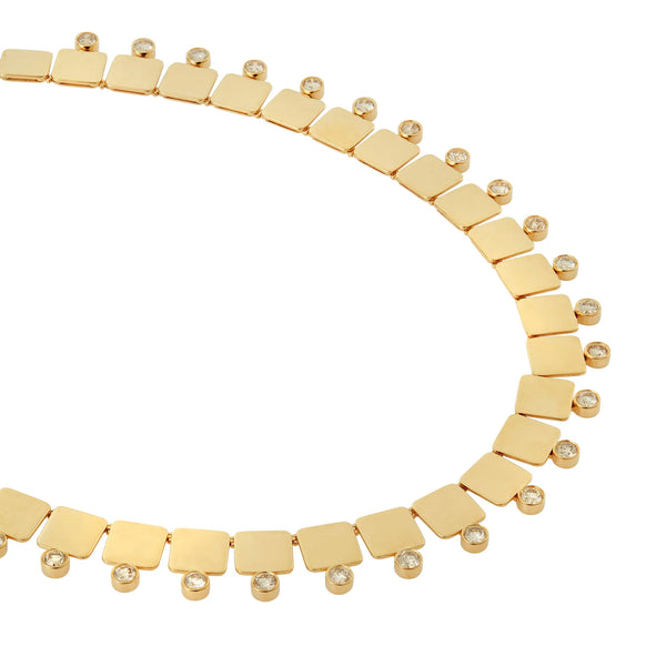 Ileana Makri Floating Diamond Large Tile Necklace