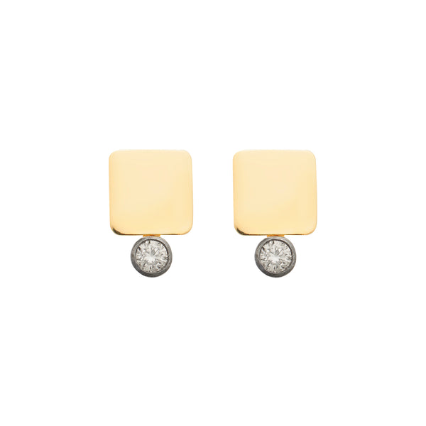 ileana makri Floating Diamond Large Tile Studs