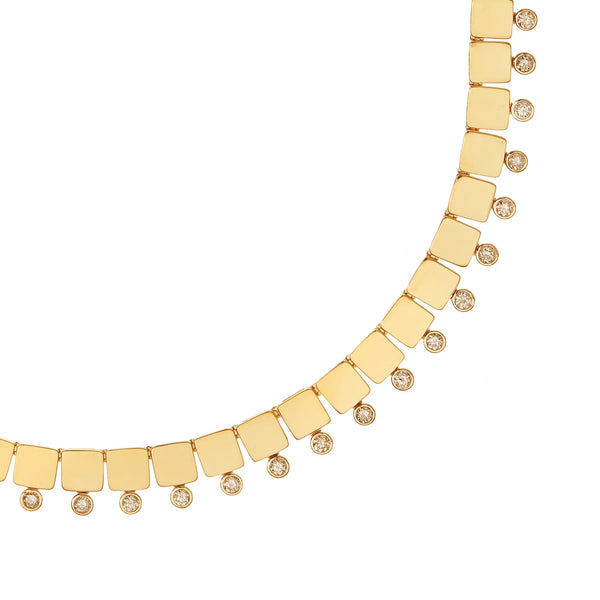 Ileana Makri Floating Diamond Medium Tile Necklace