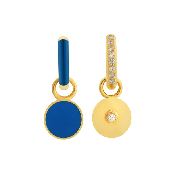 Ileana Makri Four-In-One Blue Full Moon Hoops