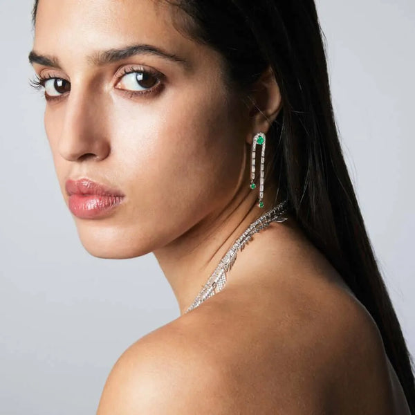 Ileana Makri Frozen Stream Earrings W-D-EM