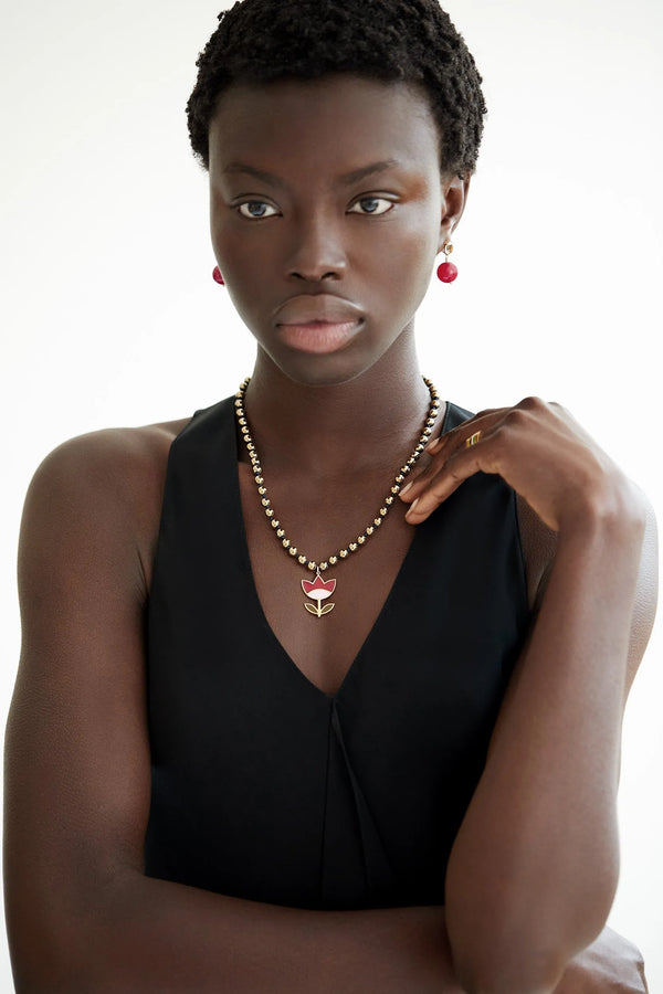 Ileana Makri Gold Hematite Flower