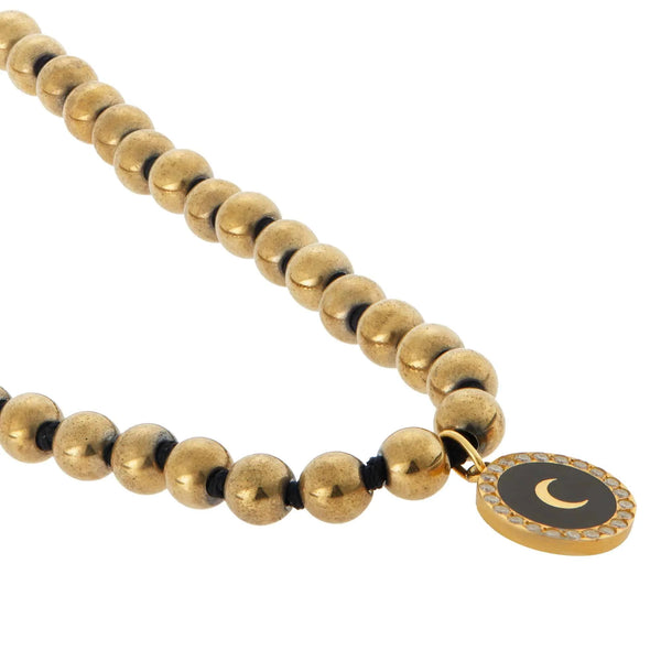 Ileana Makri Gold Hematite Moon