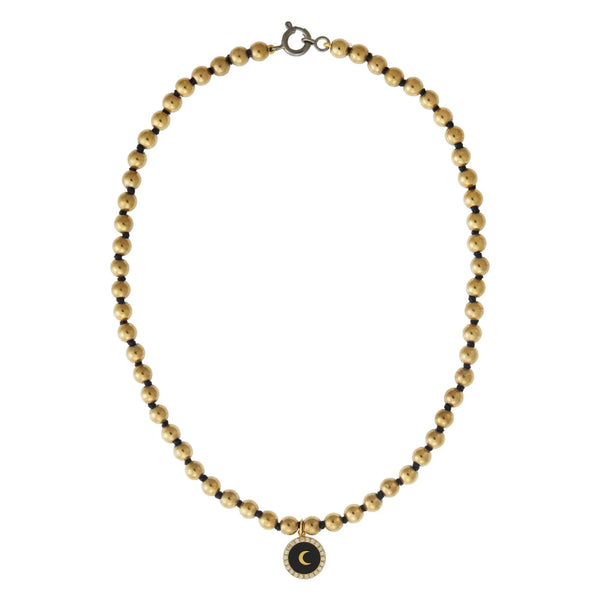 Ileana Makri Gold Hematite Moon