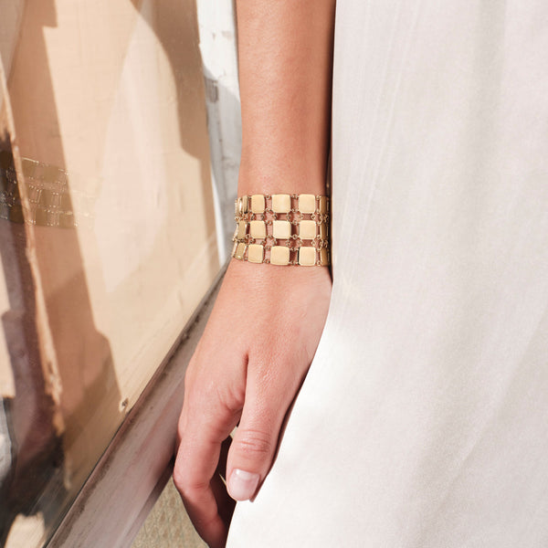 Ileana Makri Gold Lattice Bracelet