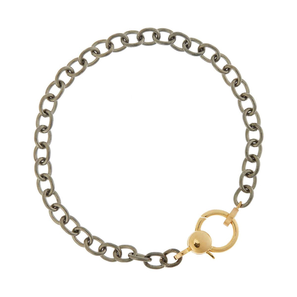 Ileana Makri Gold Lock Chain Bracelet