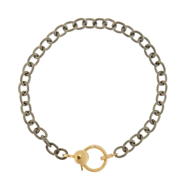 ileana makri Gold Lock Chain Bracelet