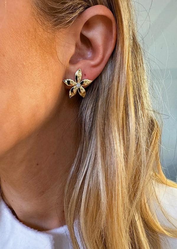 Ileana Makri Golden Blossom Studs Y-D-L
