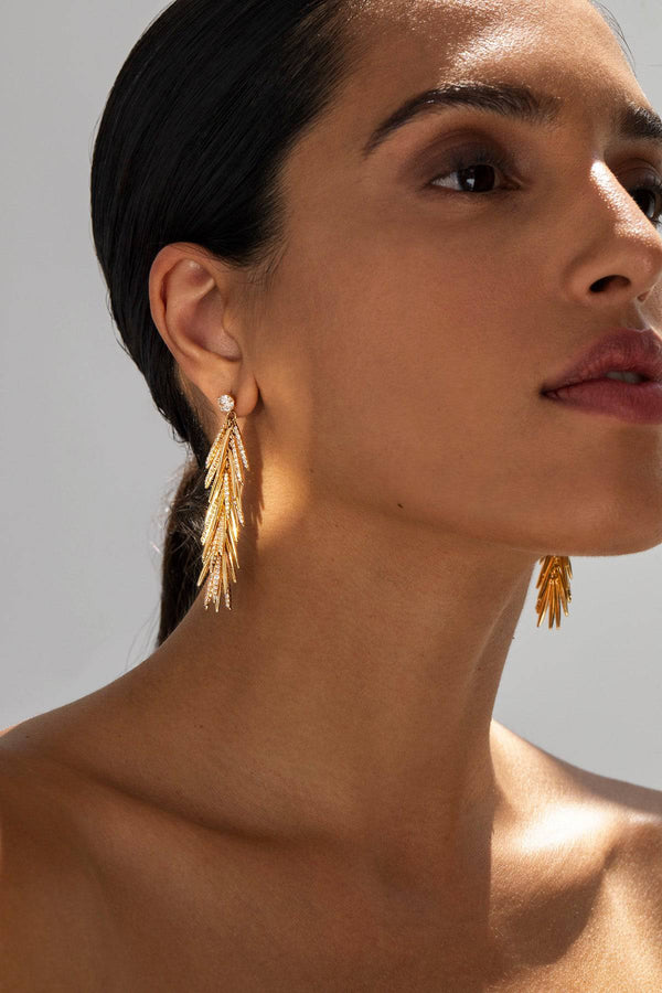 Ileana Makri Grass Bunch Drop Earrings