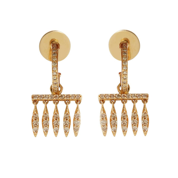 ileana makri Grass Dewdrop Hoops Y-LCHD