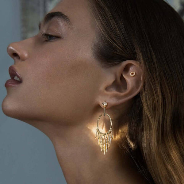 Ileana Makri Grass Diamond Sunset Earrings