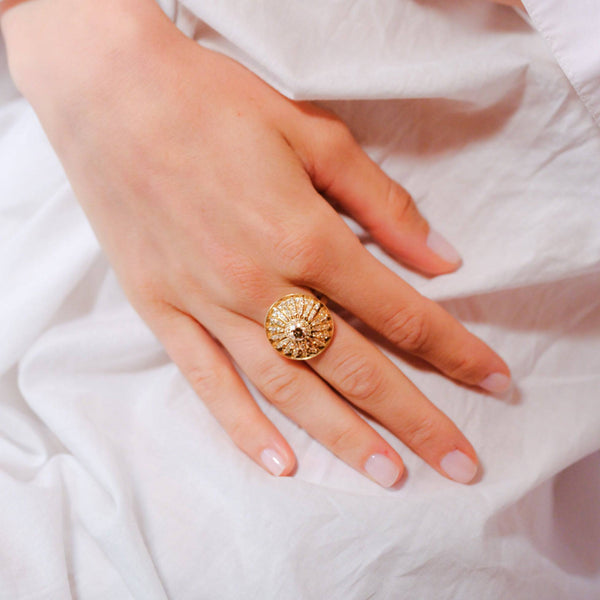 Ileana Makri Grass Flower Spin Ring Y-CHD