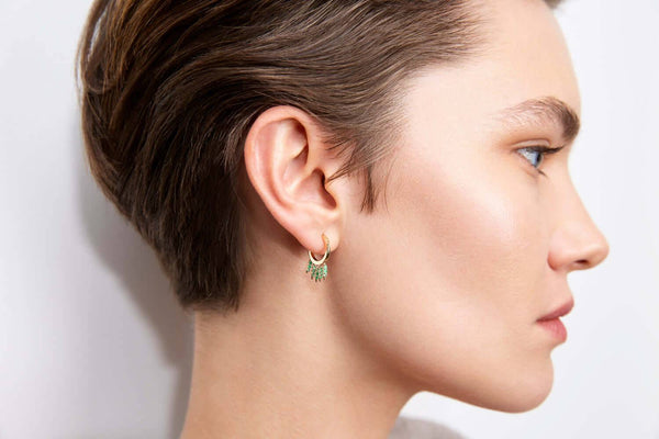 Ileana Makri Grass Fringe Mini Hoops Υ-ΕΜ