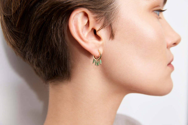 Ileana Makri Grass Fringe Mini Hoops Υ-ΕΜ