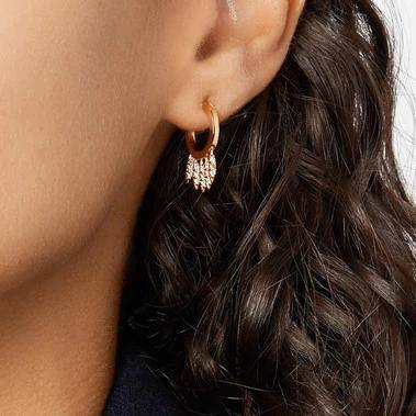 Ileana Makri Grass Fringe Mini Hoops Υ-LCHD