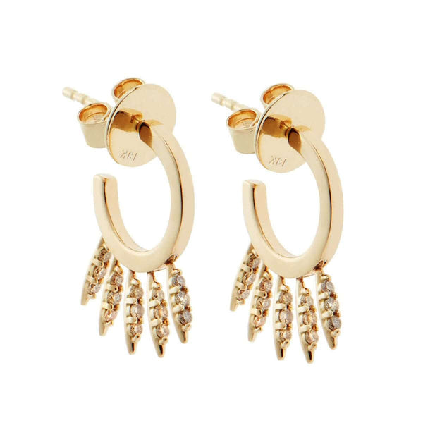 ileana makri Grass Fringe Mini Hoops Υ-LCHD