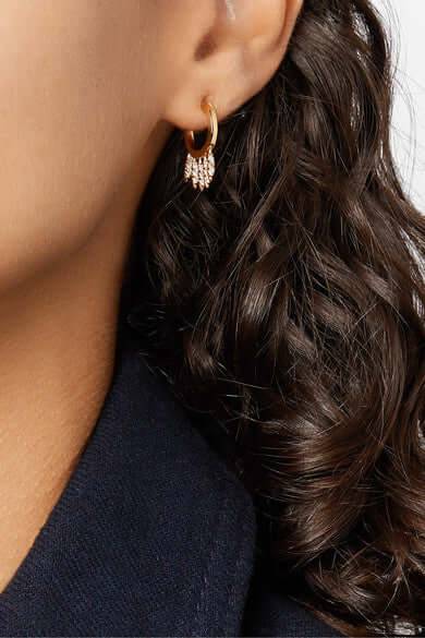 Ileana Makri Grass Fringe Mini Hoops P-PS