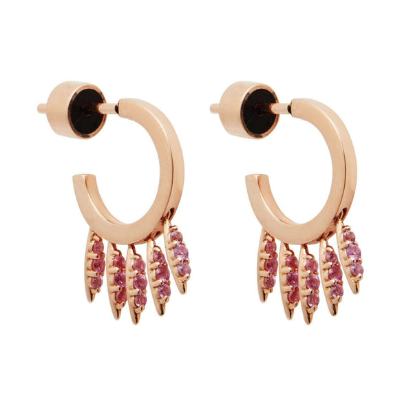 ileana makri Grass Fringe Mini Hoops P-PS