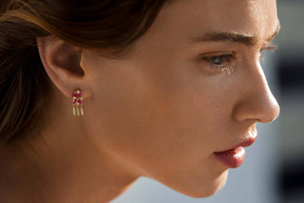 Ileana Makri Grass Iris Earrings Y-D-RU