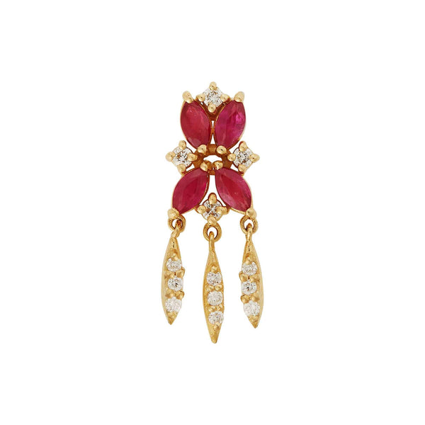 Ileana Makri Grass Iris Earrings Y-D-RU