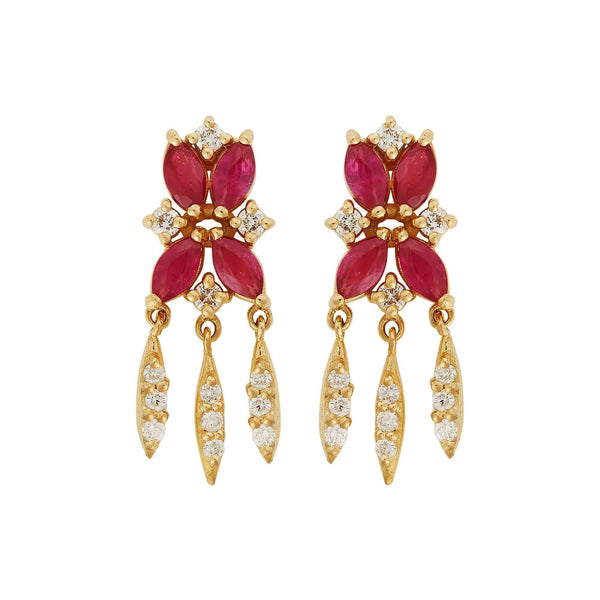 ileana makri Grass Iris Earrings Y-D-RU