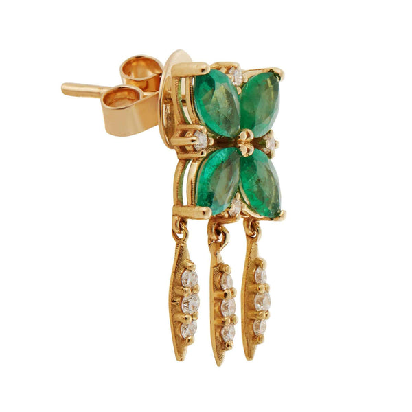 Ileana Makri Grass Lilly Earrings Y-D-EM