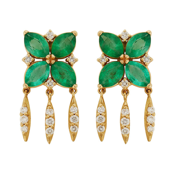 ileana makri Grass Lilly Earrings Y-D-EM