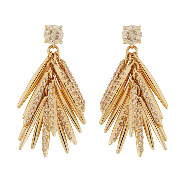 ileana makri Grass Mini Bunch Drop Earrings