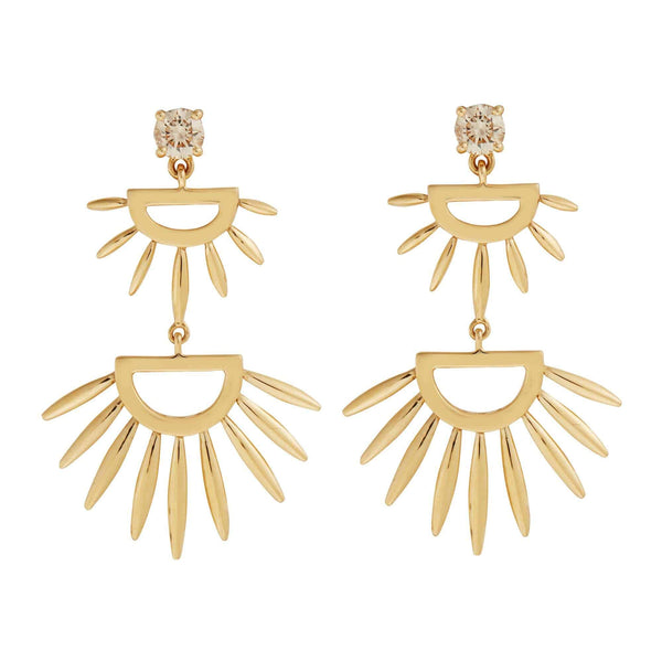ileana makri Grass Palm Earrings