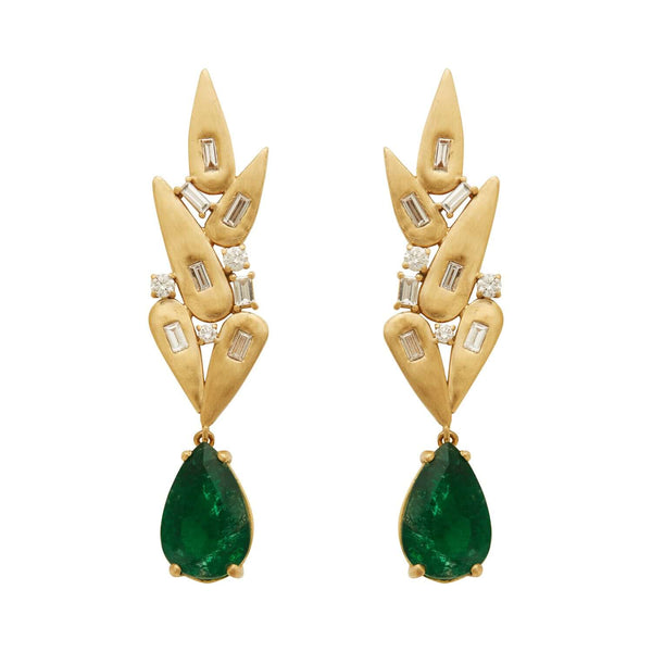 Ileana Makri Grass Paradise Earrings Y-D-EM
