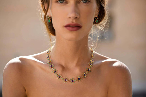 Ileana Makri Grass Seed Drop Hoops Y-EM